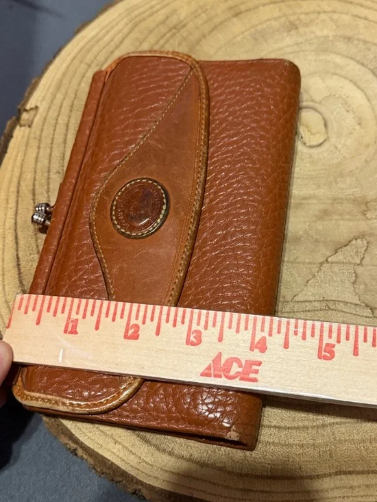 Dooney & Bourke Vintage Brown Leather Wallet Checkbook AS IS - Picture 11 of 11